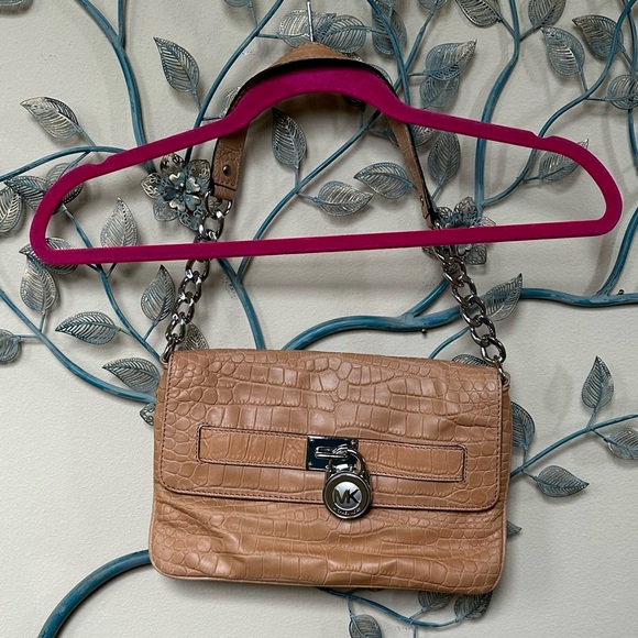 Vintage Michael Kors Tan Crocodile Leather Purse